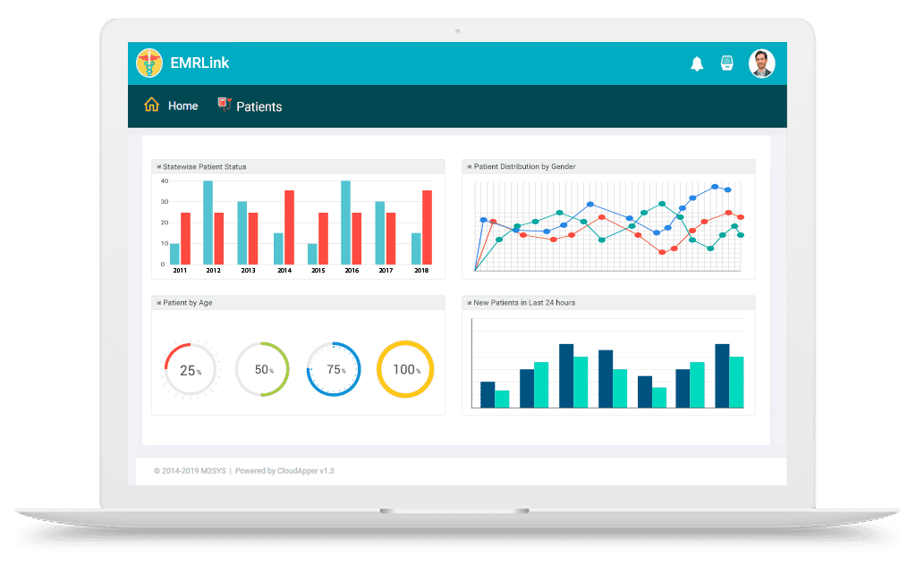 Patient identity Management Application - EMRLink-features-Analytics-Dashboard