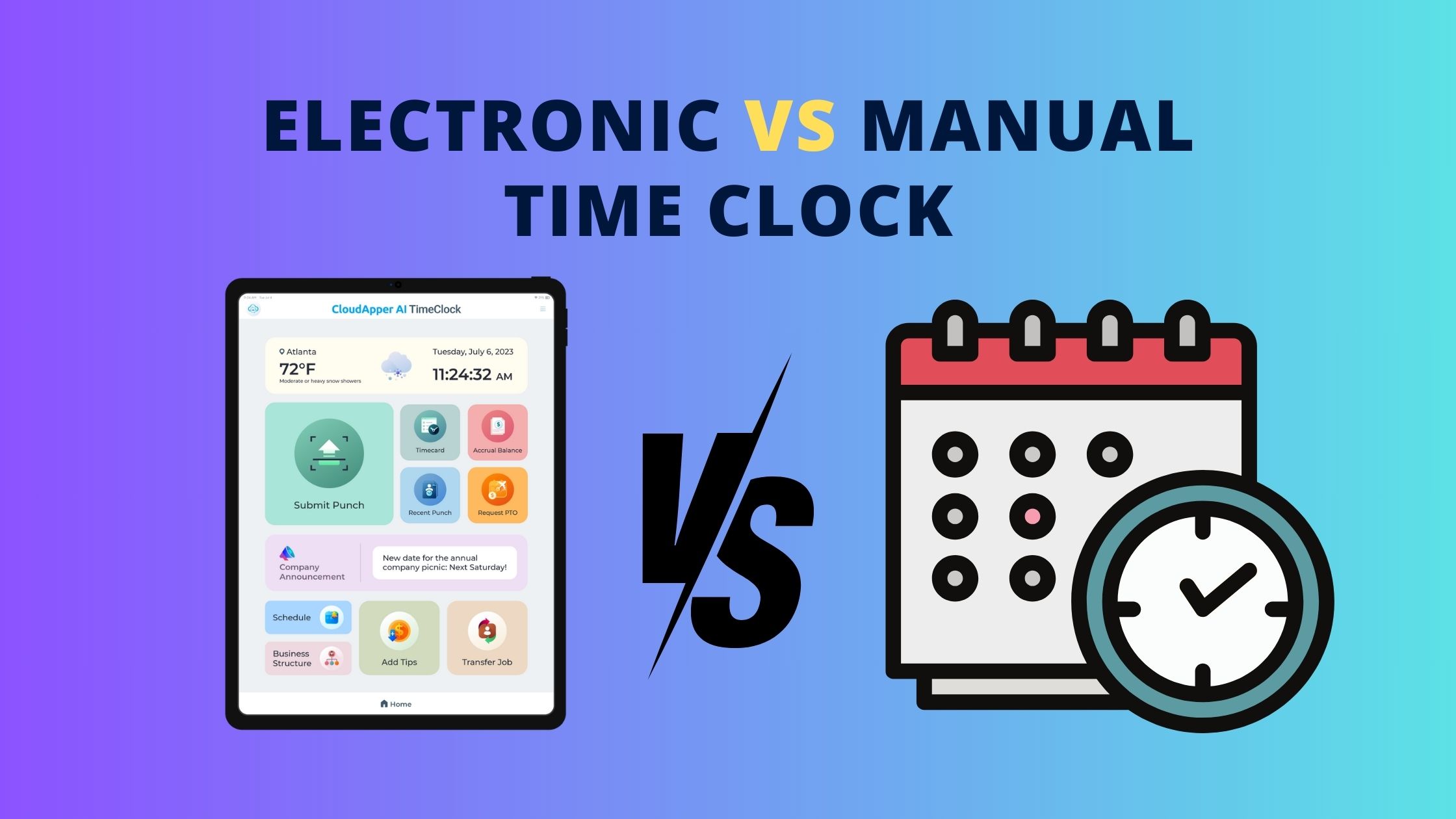 Electronic Time Clock vs Manual Time Clock - Which One is Better