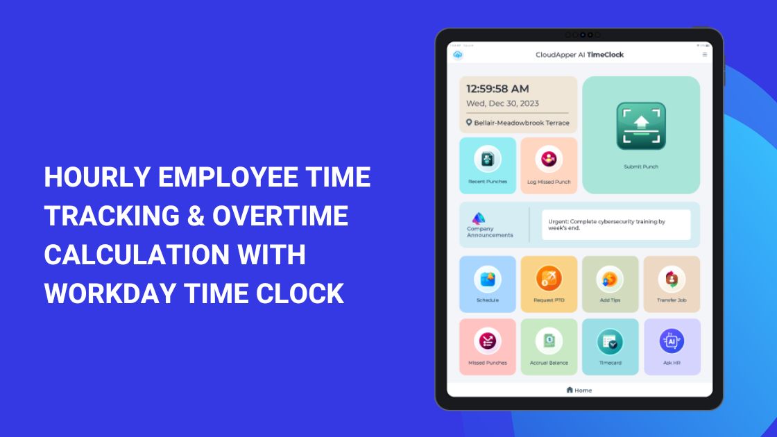Hourly Employee Time Tracking & Overtime Calculation With Workday Time Clock