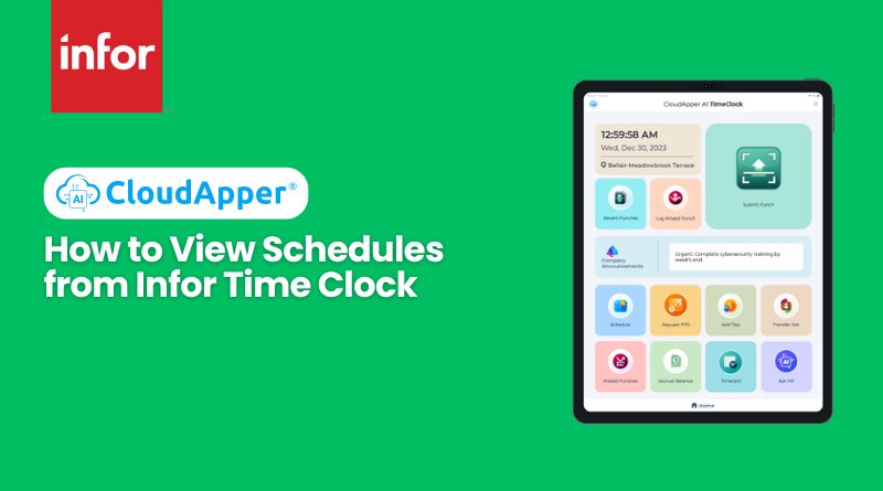 How to View Schedules from Infor Time Clock