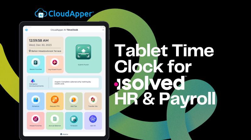 Tablet Time Clock for isolved HR & Payroll