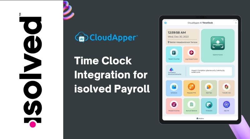 Time Clock Integration for isolved Payroll