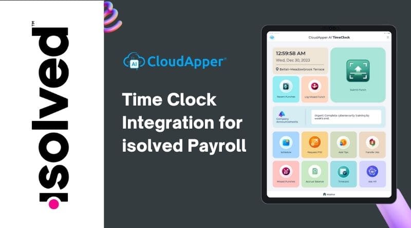 Time Clock Integration for isolved Payroll