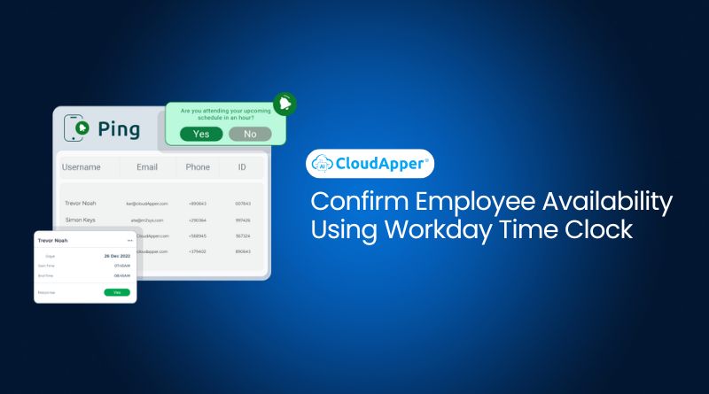 Confirm Employee Availability Using Workday Time Clock