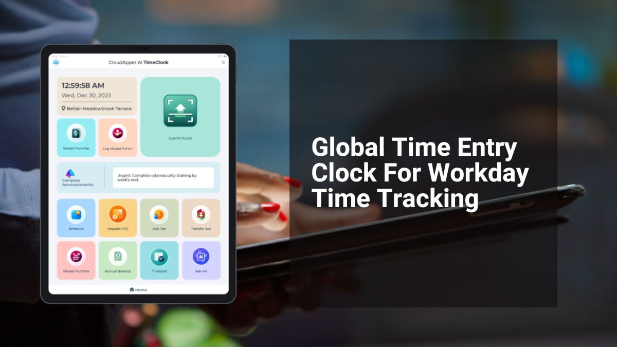 Global Time Entry Clock For Workday Time Tracking