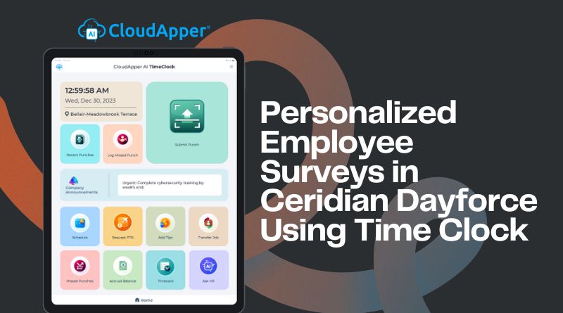 Personalized Employee Surveys in Ceridian Dayforce Using Time Clock
