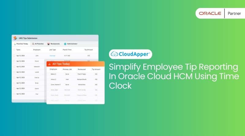 Simplify Employee Tip Reporting In Oracle Cloud HCM Using Time Clock