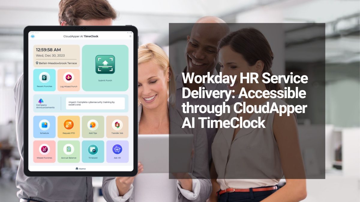 Workday HR Service Delivery Accessible through CloudApper AI TimeClock