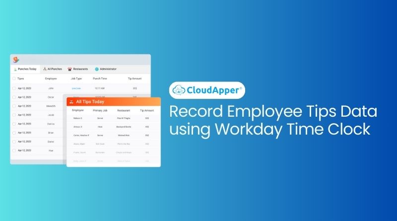 Record Employee Tips Data using Workday Time Clock