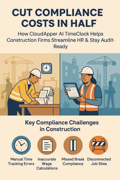 Cut Compliance Costs in Half with CloudApper AI TimeClock