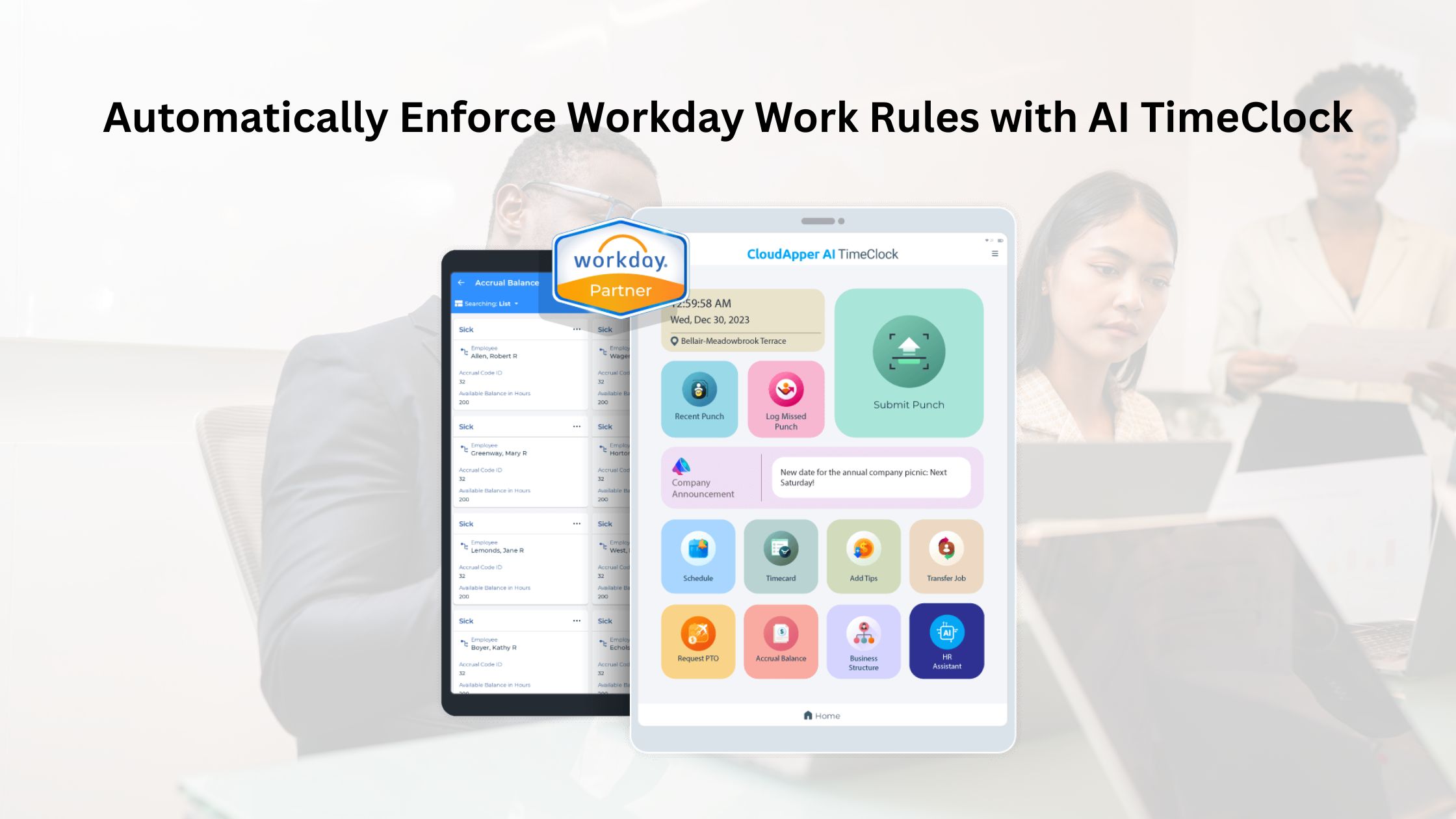 Automatically Enforce Workday Work Rules with AI TimeClock