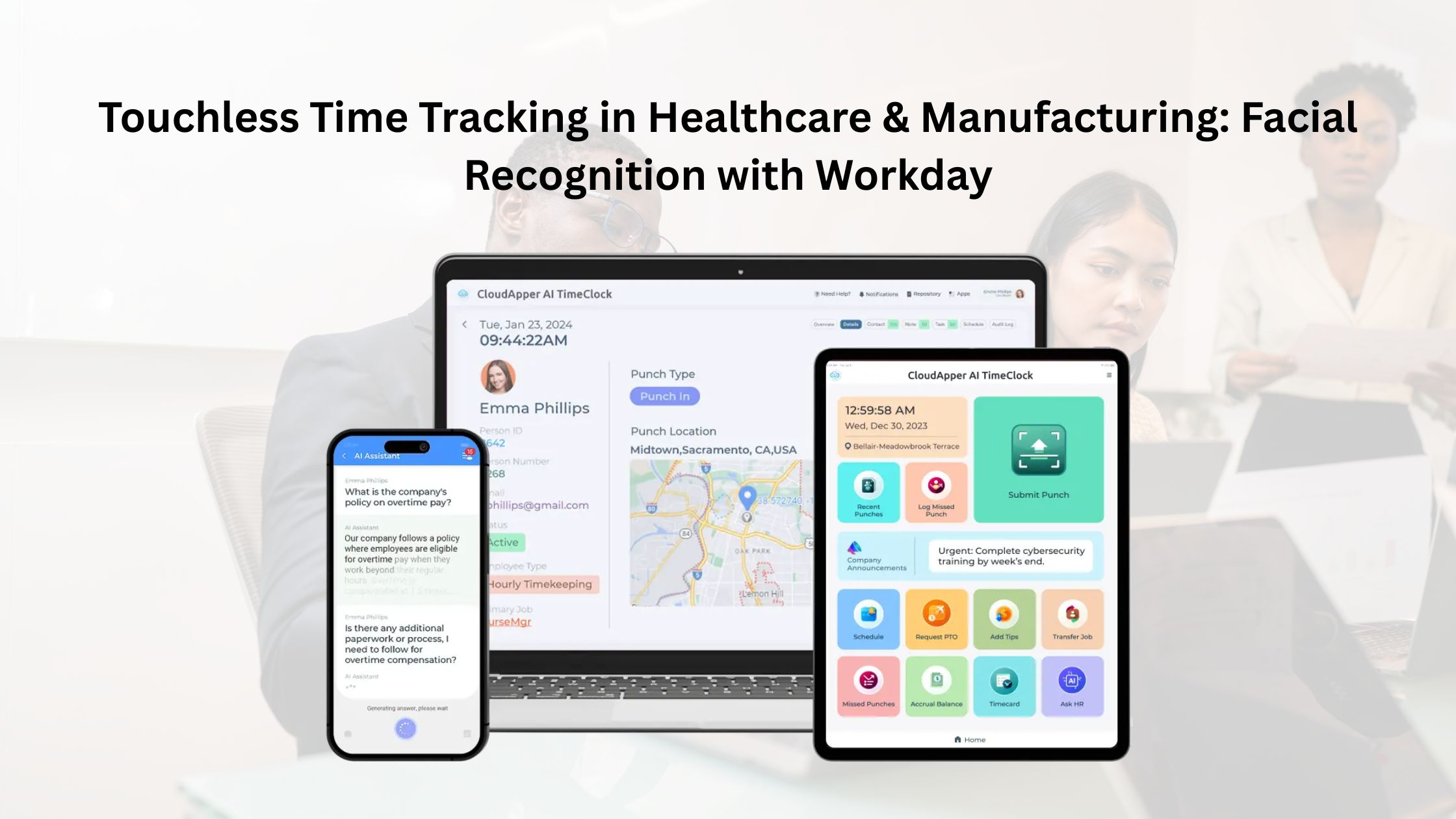 Touchless Time Tracking in Healthcare & Manufacturing: Facial Recognition with Workday