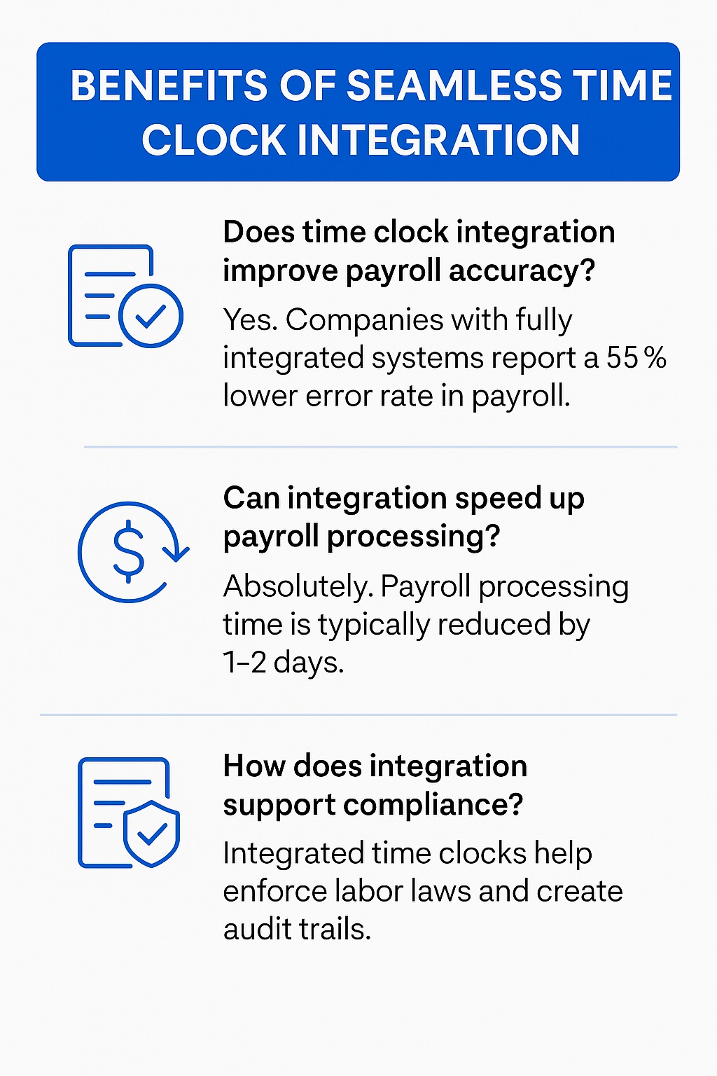 Benefits of Seamless Time Clock Integration