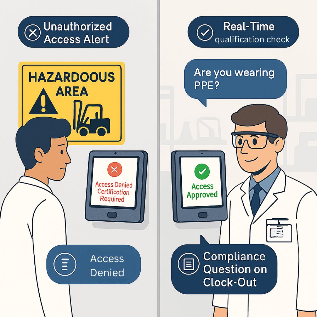 Smart Access Control in Labs with Biometric Time Clocks