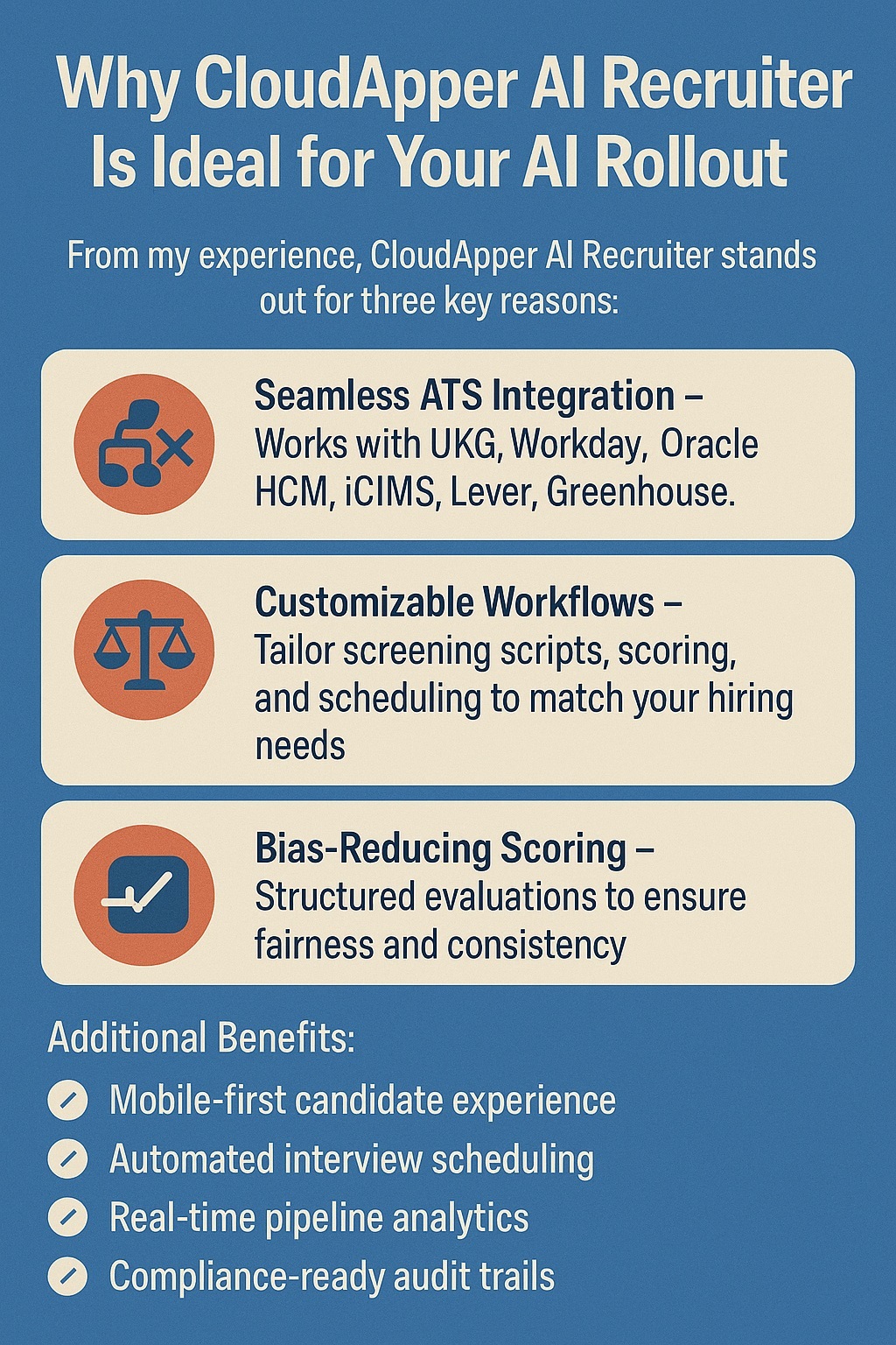 Why CloudApper AI Recruiter Is Ideal for Your AI Rollout