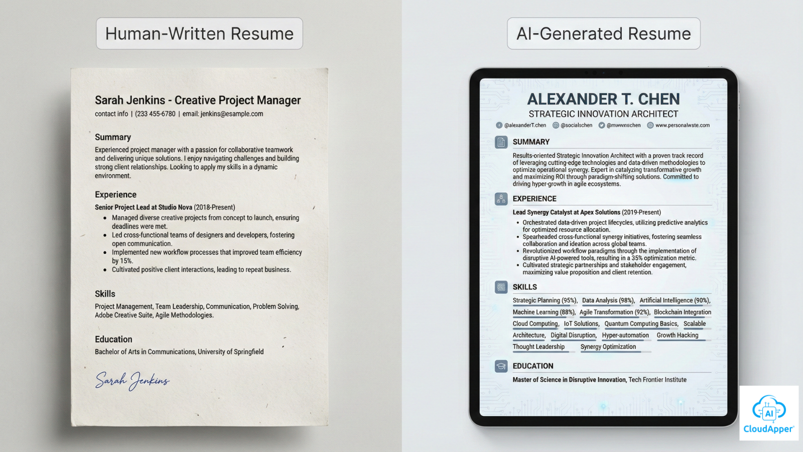 Filtering AI-Written Resumes with CloudApper