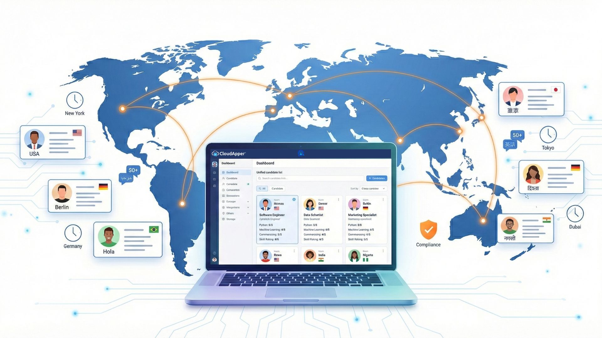 AI Recruiting Tools for Global Hiring: Why CloudApper AI Recruiter Works in Any Time Zone, Language, and Workflow