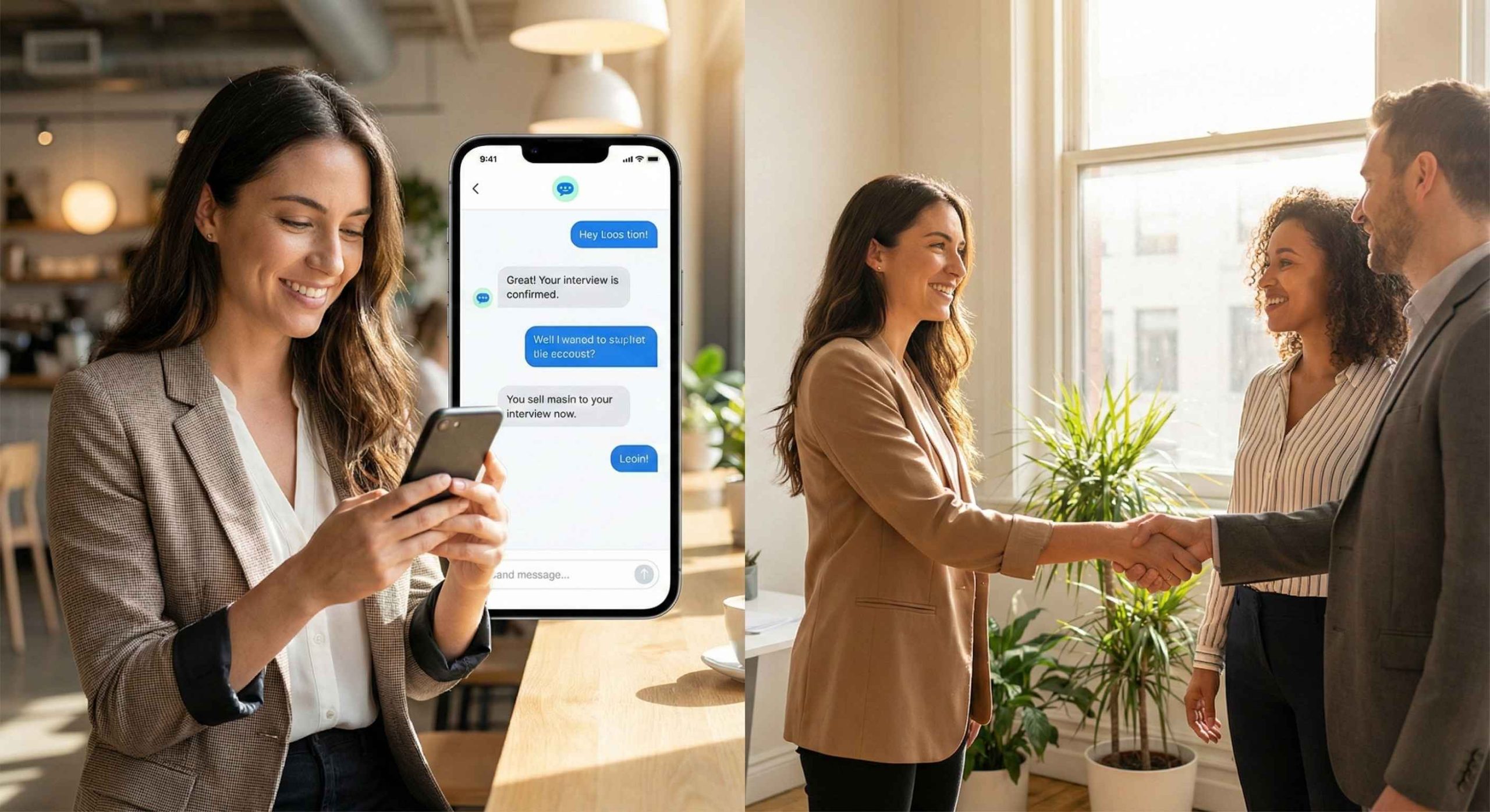Candidate experience improved through fast AI communication and meaningful human interviews