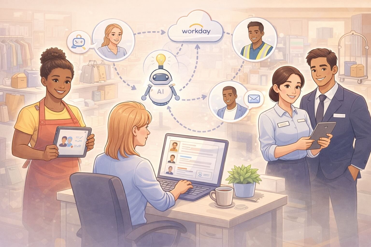 Faster Frontline Hiring For Workday Users in Retail and Hospitality With AI