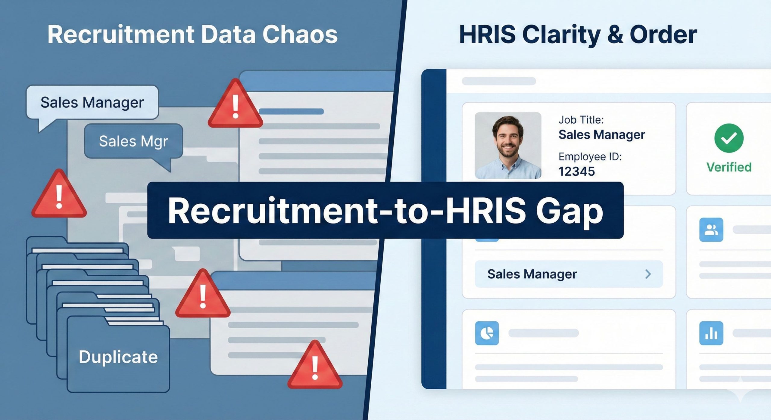 How the Recruitment-to-HRIS Gap leads to dirty HRIS data and manual cleanup
