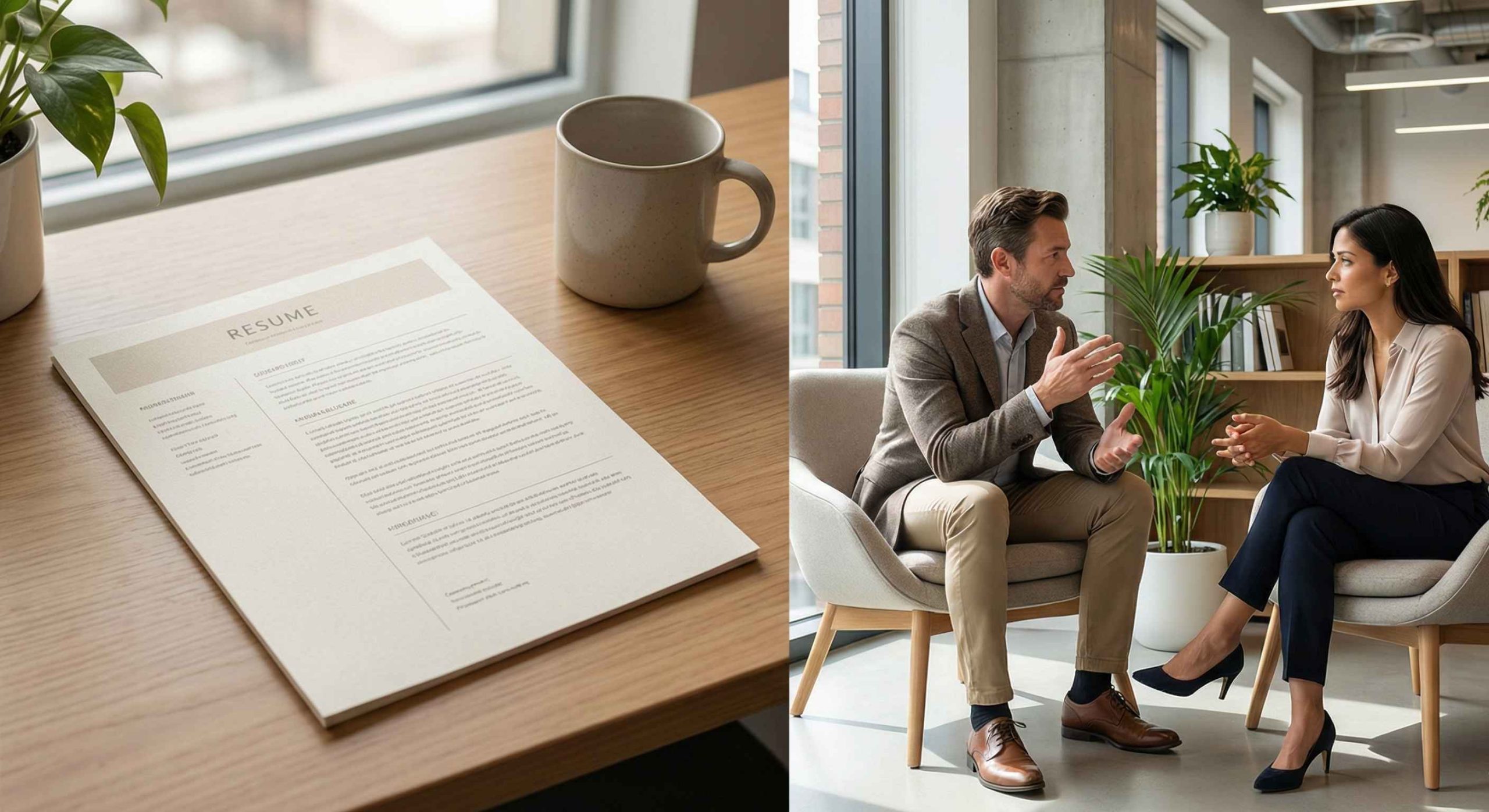 Visual contrast between static resumes and active candidate interaction during early-stage hiring