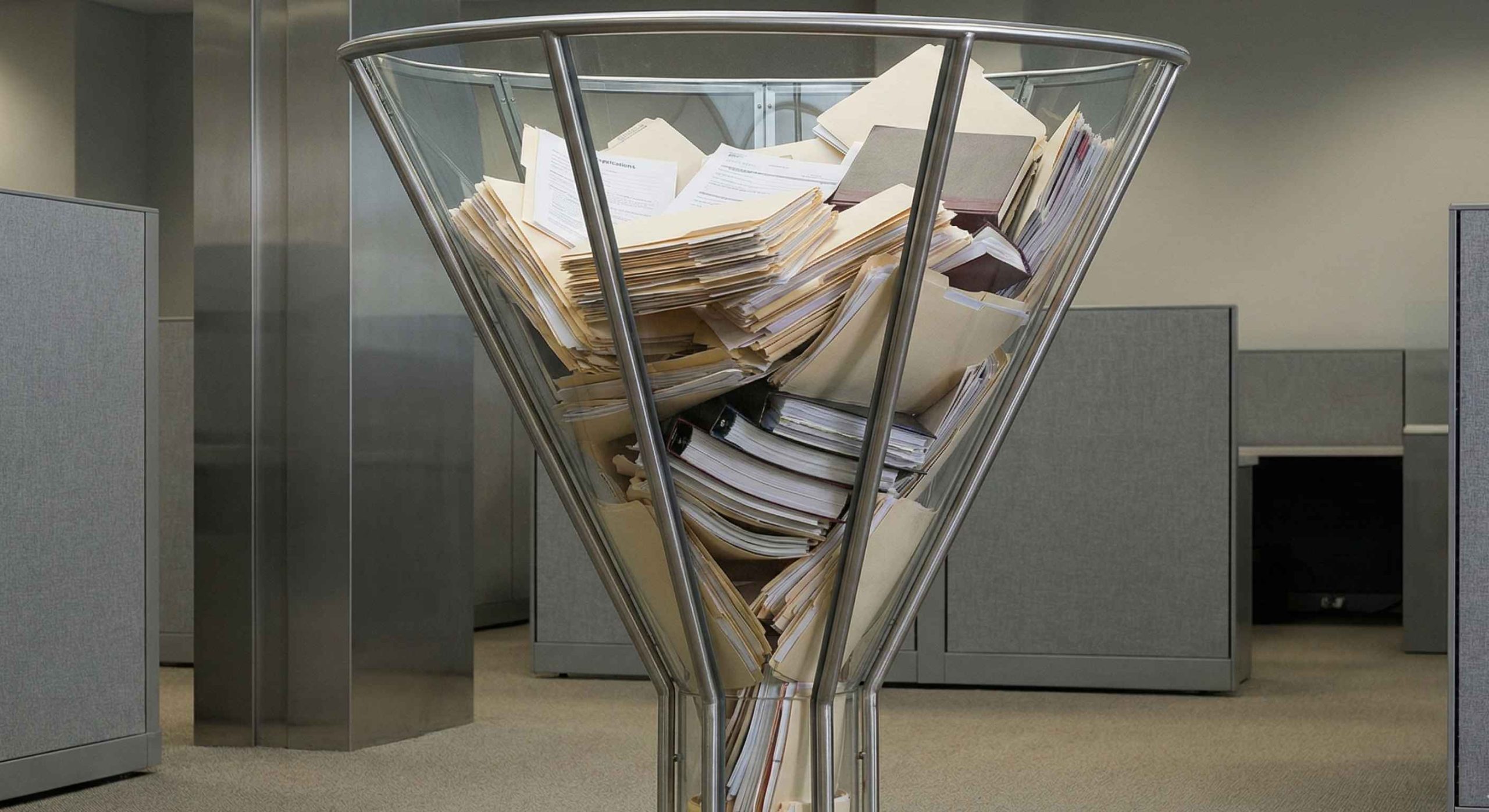 Rigid hiring workflow overloaded with resumes, showing the limits of automated filtering