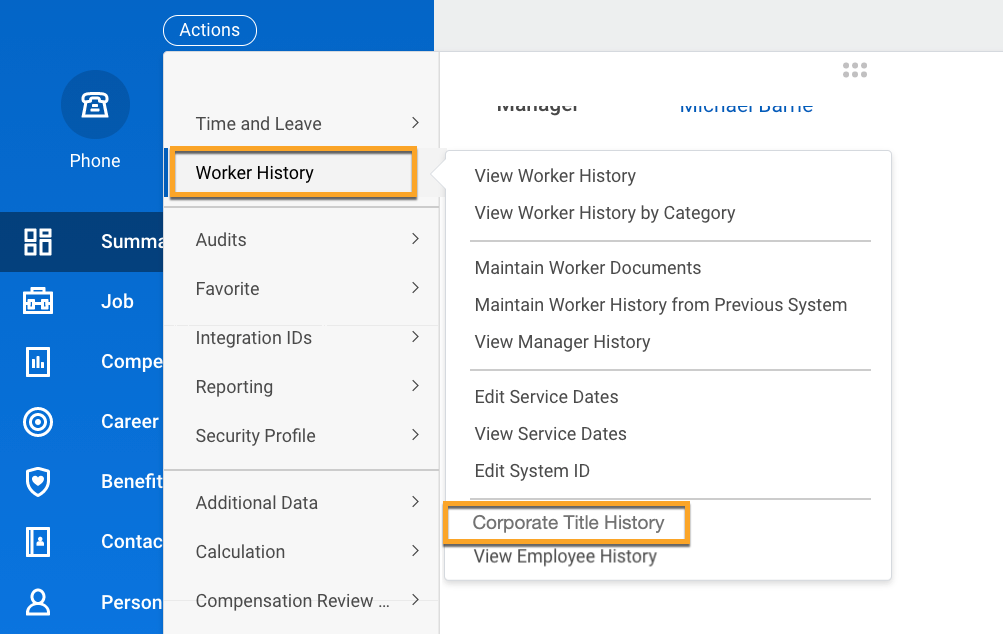 Screenshot of Staffing Events tab in Worker History