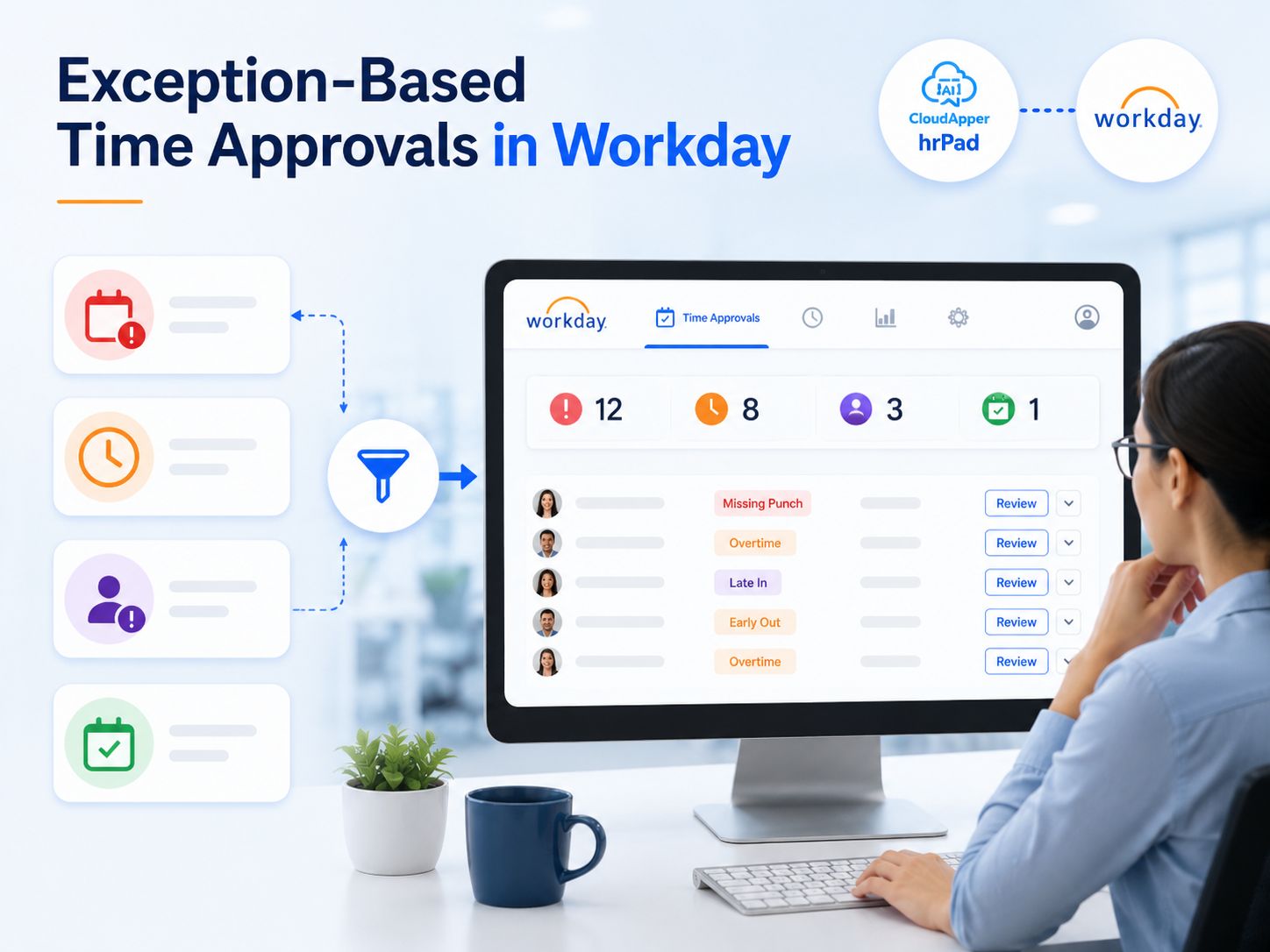 How to Set Up Exception-Based Time Approvals in Workday