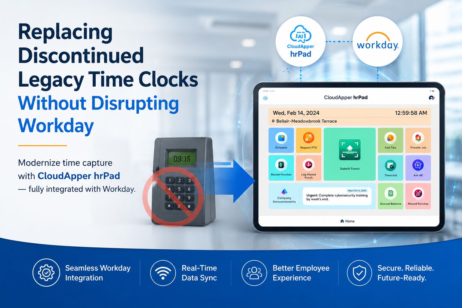 Replacing Discontinued Legacy Time Clocks Without Disrupting Workday