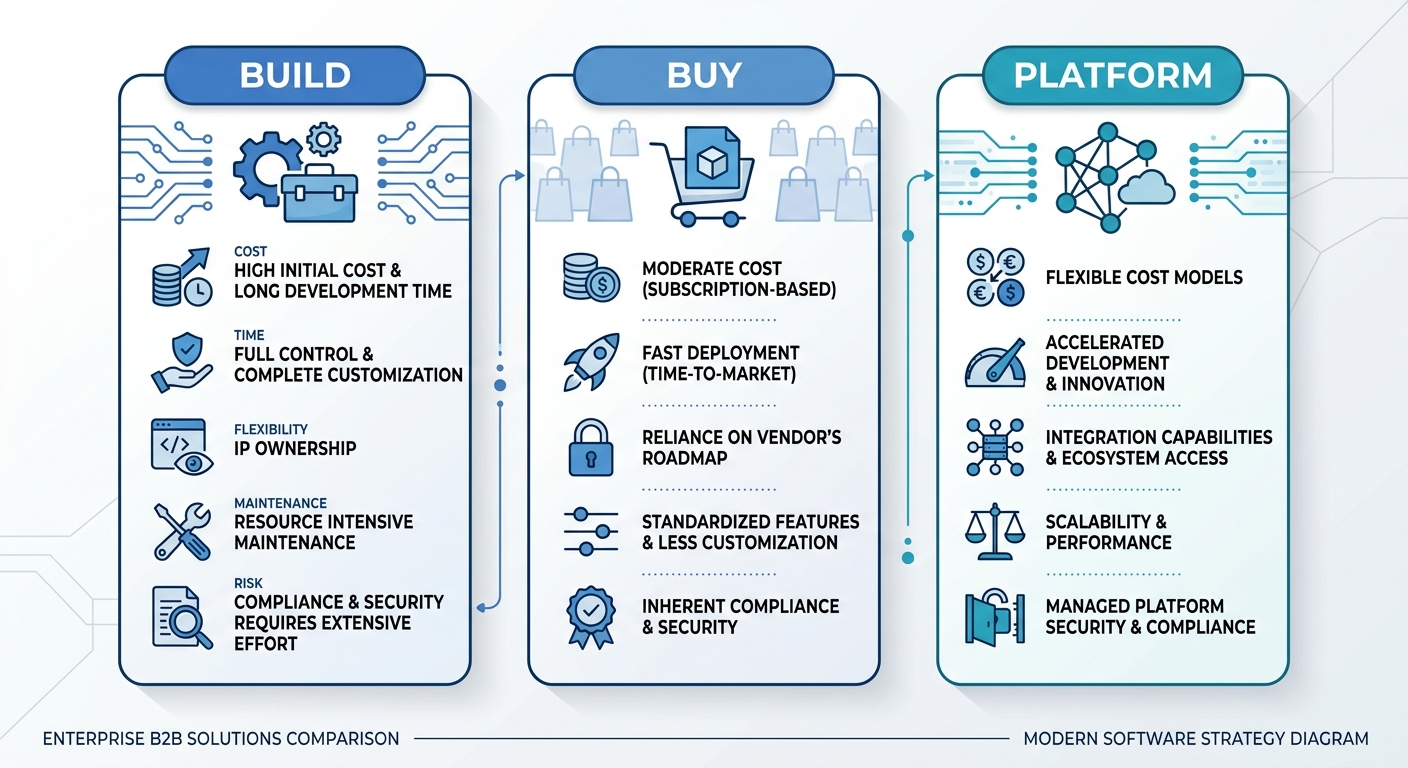Build buy platform comparison framework for enterprise internal apps