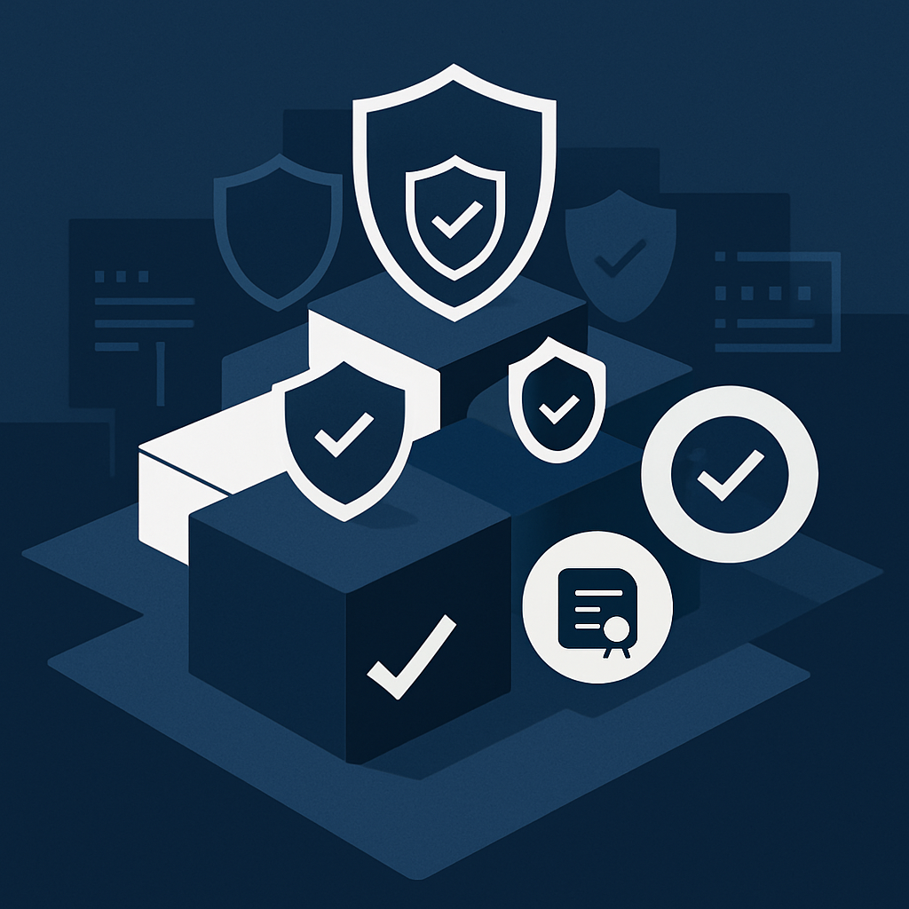 CloudApper governed platform with compliance certification badges and layered security