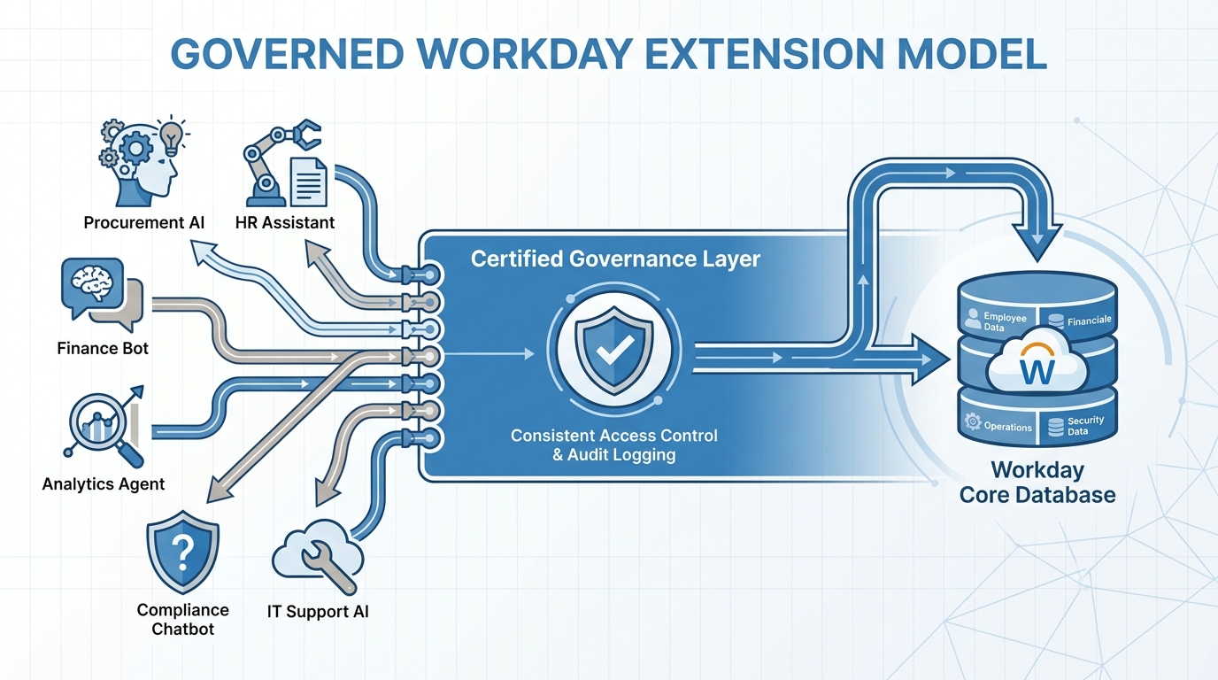 Governed Workday extension model framework