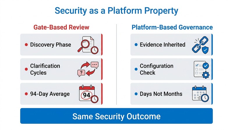 Platform-based security governance model replacing gated application review