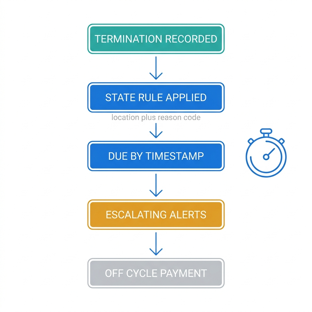 CloudApper WorkBridge tracking state final pay deadlines