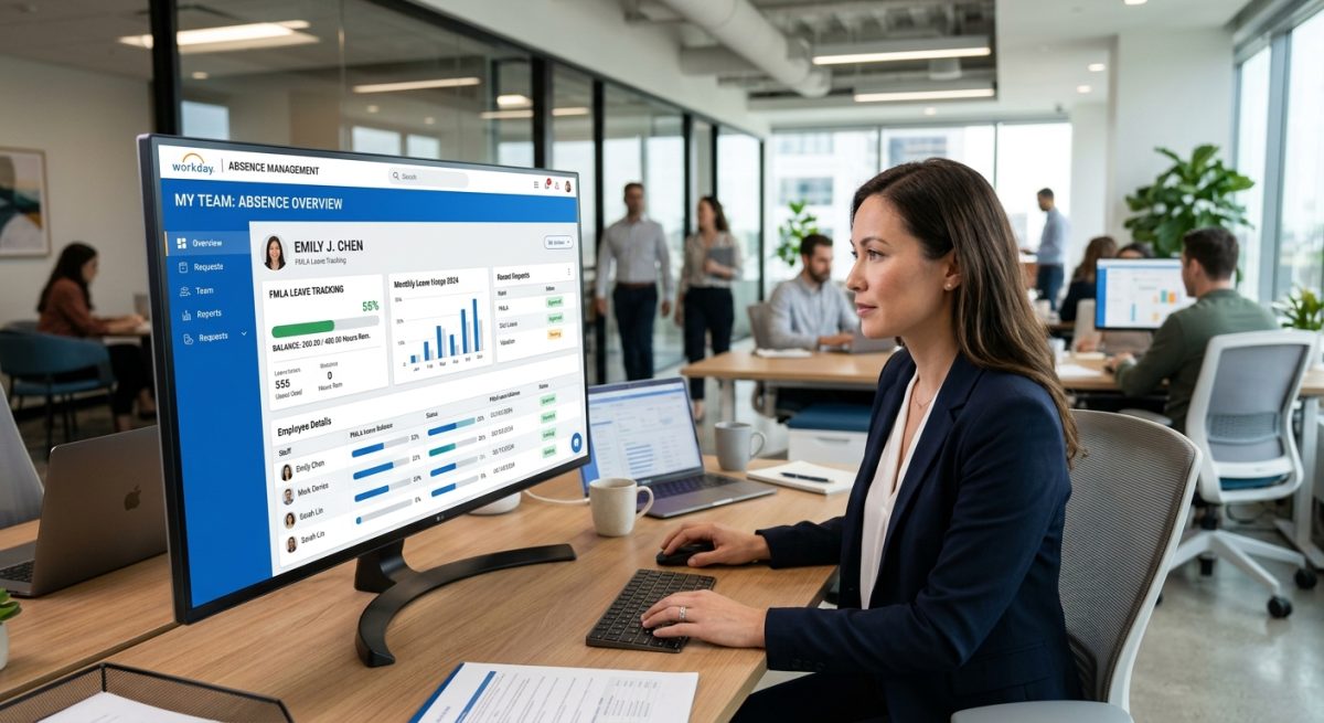 Workday FMLA tracking dashboard for frontline and hourly workforce compliance
