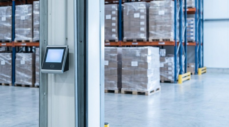 Warehouse time clock terminal feeding Workday time clock events