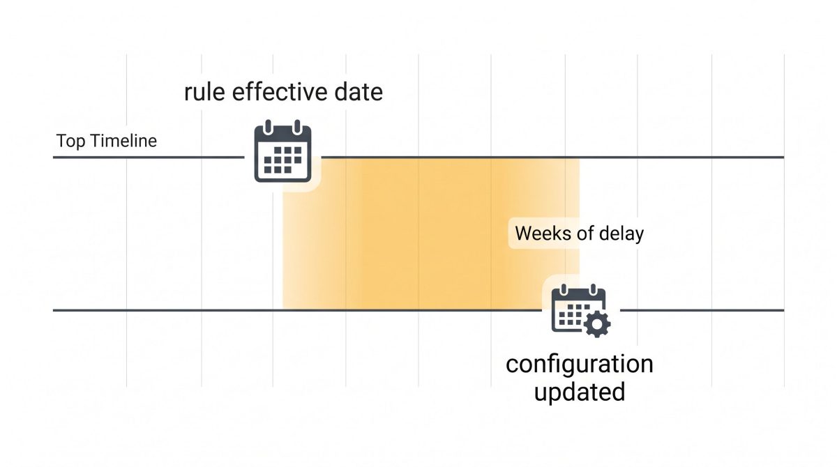 Why HR systems struggle to keep up with labor law changes between the effective date and the reconfiguration date