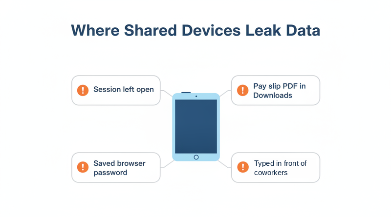 Four ways shared devices leak Workday employee data