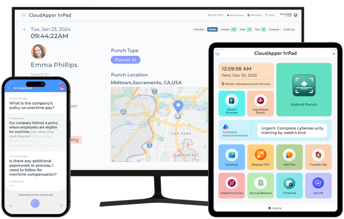 CloudApper-AI-Time-Clock