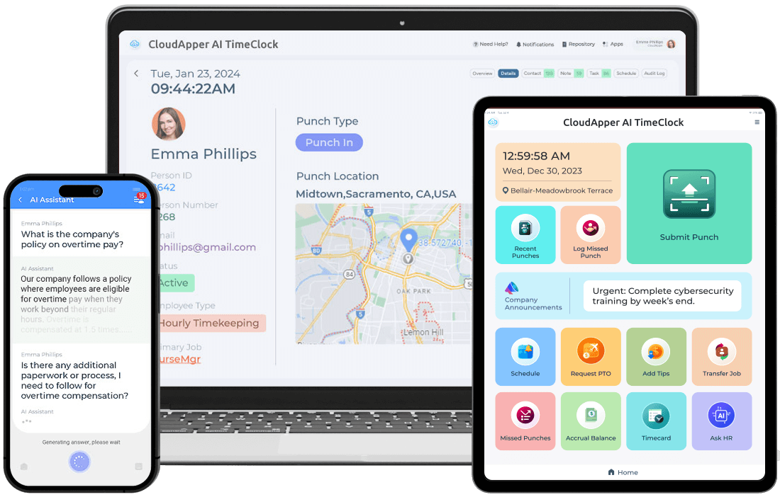 CloudApper-AI-Time-Clock