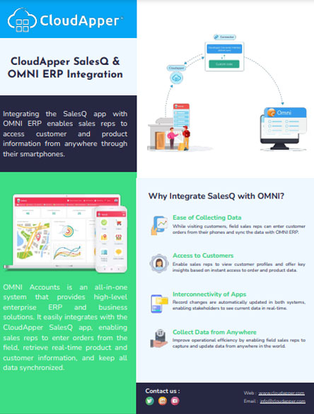 CloudApper SalesQ & OMNI ERP integration