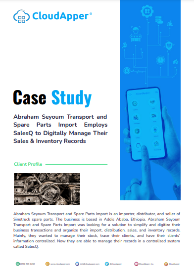 Abraham Seyoum Transport and Spare Parts Import Employs SalesQ to Digitally Manage Their Sales  & Inventory Records